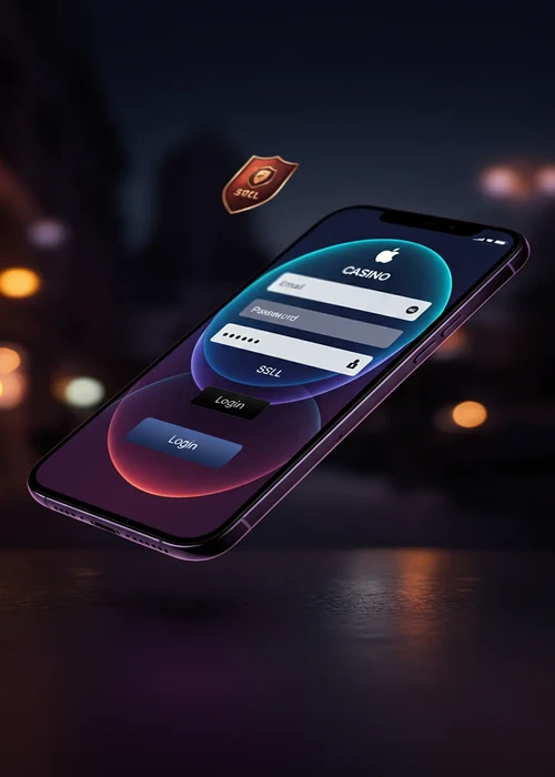 Écran de connexion Olympe Casino protégé par cryptage SSL